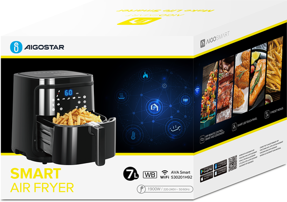 Freidora de aire Aigostar  7L Smart Wifi